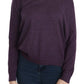 BYBLOS Purple V-neck Long Sleeve Pullover Top