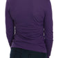 Exte Purple Crystal Embellished Long Sleeve Casual Top