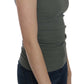 PINK MEMORIES Green Sleeveless Spaghetti Tank T-Shirt Blouse