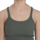 PINK MEMORIES Green Sleeveless Spaghetti Tank T-Shirt Blouse