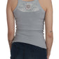 PINK MEMORIES Light Grey Sleeveless Spaghetti Strap Blouse