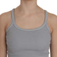 PINK MEMORIES Light Grey Sleeveless Spaghetti Strap Blouse