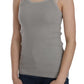 PINK MEMORIES Grey Sleeveless Spaghetti Strap Shirt
