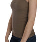 PINK MEMORIES Brown Sleeveless Spaghetti Strap Top