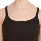 PINK MEMORIES Dark Brown Sleeveless Spaghetti Strap Blouse