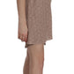 PINK MEMORIES Beige Spaghetti Strap A-line Mini Cotton Dress
