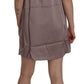 PINK MEMORIES Purple Spaghetti A-line Mini Silk Dress