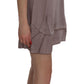 PINK MEMORIES Purple Spaghetti A-line Mini Silk Dress