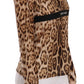 Roberto Cavalli Brown Round Neck Leopard Women Top Blouse