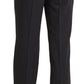 BENCIVENGA Black Striped Cotton Sretch Dress Trousers Pants
