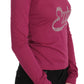 Pink Exte Crystal Embellished Long Sleeve Top