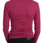 Pink Exte Crystal Embellished Long Sleeve Top