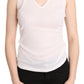 GF Ferre White Halter Cotton Sleeveless Casual Tank Top Blouse