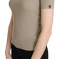 GF Ferre Gray 100% Nylon Short Sleeve Casual Tank Top Blouse