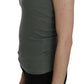 PINK MEMORIES Green Spaghetti Strap Slim Fit Casual Tank Top Blouse