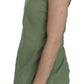 PINK MEMORIES Green Silk Spaghetti Strap Tank Top Blouse