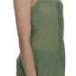 PINK MEMORIES Green Silk Spaghetti Strap Tank Top Blouse