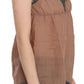 PINK MEMORIES Brown Lace Spaghetti Strap Tank Top Blouse