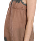 PINK MEMORIES Brown Lace Spaghetti Strap Tank Top Blouse