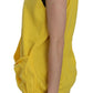 PINK MEMORIES Yellow 100% Cotton Sleeveless Cardigan Top Vest
