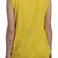 PINK MEMORIES Yellow 100% Cotton Sleeveless Cardigan Top Vest