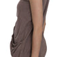 PINK MEMORIES Brown 100% Cotton Sleeveless Cardigan Top Vest
