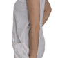 PINK MEMORIES White 100% Cotton Sleeveless Cardigan Top Vest