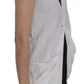 PINK MEMORIES White 100% Cotton Sleeveless Cardigan Top Vest
