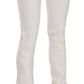 Just Cavalli White Mid Waist Skinny Dress Trousers Pants