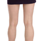 GF Ferre Purple High Waist Button Pocket A-line Mini Skirt