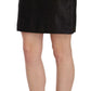 GF Ferre Black High Waist Curdoroy A-line Mini Skirt