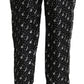 Dolce & Gabbana Silk Black Musical Instrument Trouser Pants