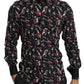 Dolce & Gabbana Black Musical Instrument Slim fit Shirt