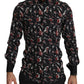 Dolce & Gabbana Black Musical Instrument Slim fit Shirt