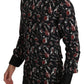 Dolce & Gabbana Black Musical Instrument Slim fit Shirt