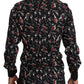 Dolce & Gabbana Black Musical Instrument Slim fit Shirt