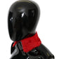 Dolce & Gabbana Red Fur Neck Collar Wrap Lambskin Scarf