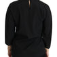 Dolce & Gabbana Black #dgfamily Top T-shirt Silk Blouse