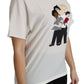 Dolce & Gabbana White #dgfamily Patch Short Sleeve Blouse Top