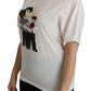 Dolce & Gabbana White #dgfamily Patch Short Sleeve Blouse Top