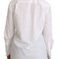 Dolce & Gabbana White Turtle Neck Long Sleeve Polo Shirt