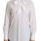 Dolce & Gabbana White Turtle Neck Long Sleeve Polo Shirt