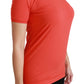 Dolce & Gabbana Red Crewneck Short Sleeve T-shirt Cotton Top
