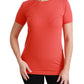 Dolce & Gabbana Red Crewneck Short Sleeve T-shirt Cotton Top