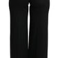 Dolce & Gabbana Black Wide Leg Flared Trouser Cashmere Pants