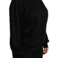 Dolce & Gabbana Black Cotton Crewneck Pullover Sweater