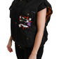 Dolce & Gabbana Black Queen Crown Sequined Bomber Jacket