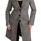 Dolce & Gabbana Multicolor Trench Knee Long Jacket Coat