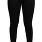 Dolce & Gabbana Black Lace Skinny High Waist Cotton Pants