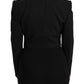 Dolce & Gabbana Black Jacquard Vest Blazer Coat Wool Jacket